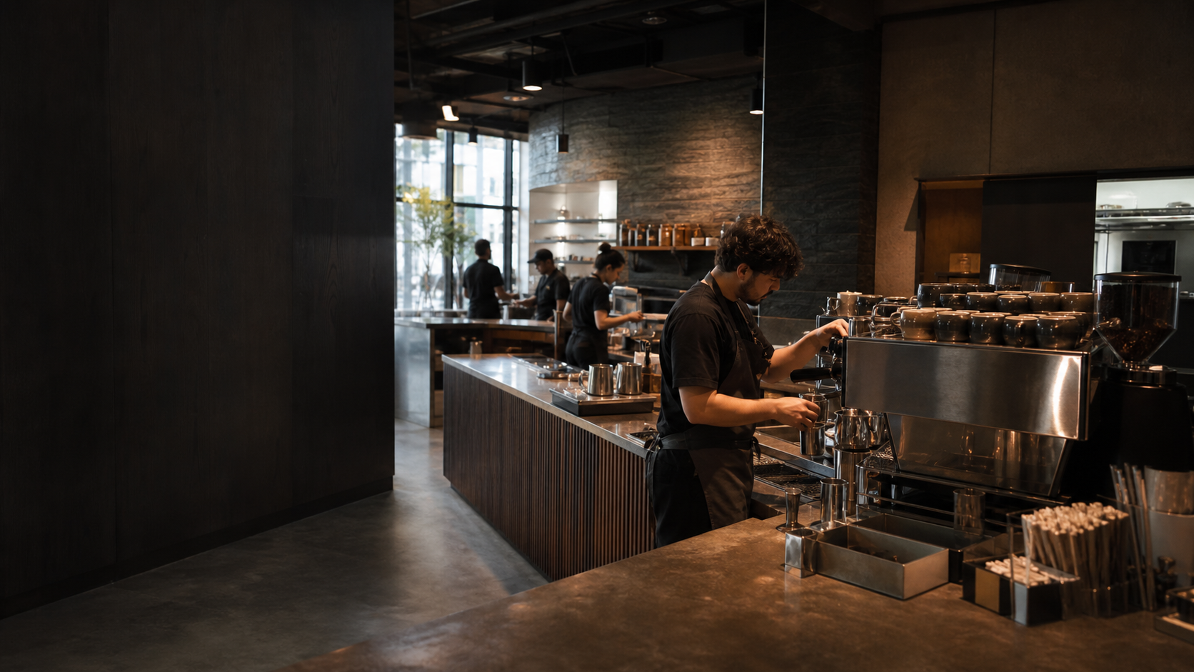 A hospitality team working through an active shift